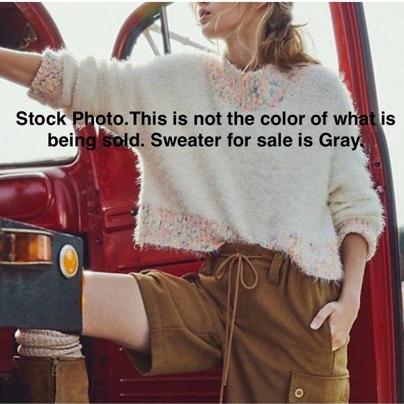 Free People Stardust Pullover Sweater • Color: Dove Combo (Gray) • Sz. XS • NWOT - Picture 2 of 14